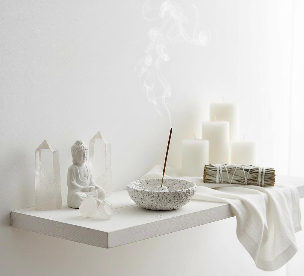 Ceramic Incense Holder Set of 4 Colors, Minimalist Incense Burner, Modern Zen Home Decor, Meditation Altar Accessory, Boho Spiritual Gift