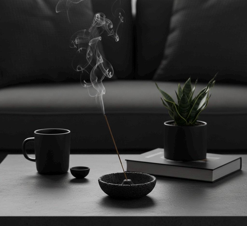 Ceramic Incense Holder Set of 4 Colors, Minimalist Incense Burner, Modern Zen Home Decor, Meditation Altar Accessory, Boho Spiritual Gift