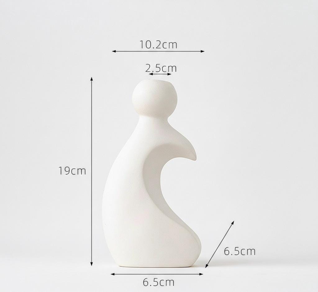 Heart-Shaped Ceramic Vases - Black or White Pair for Valentine's Day