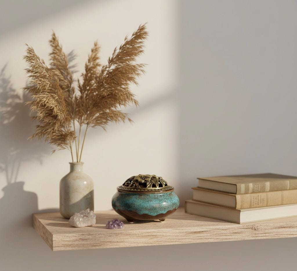 Handcrafted Turquoise Ceramic Incense Holde