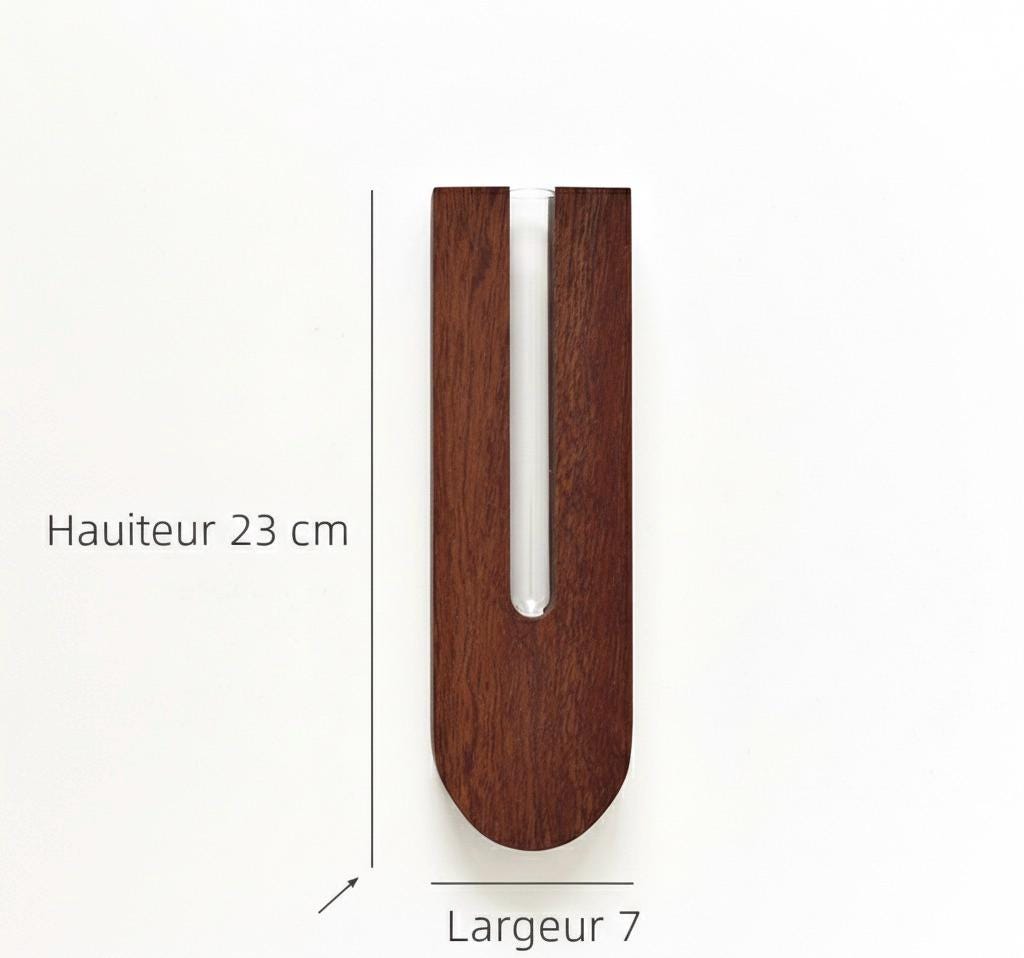 Handcrafted U-Shaped Wooden Wall Holders - Light & Dark Brown Duo