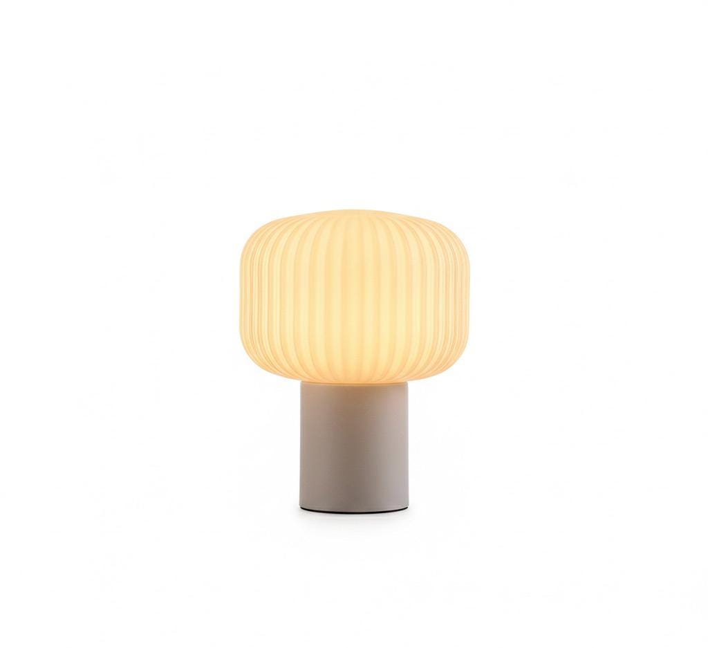 Japandi Mushroom Table Lamp 3D Printed - Cozy Bedside Night Light Scandinavian Bedroom Decor